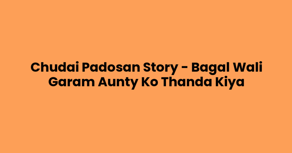 Chudai Padosan Story – Bagal Wali Garam Aunty Ko Thanda Kiya