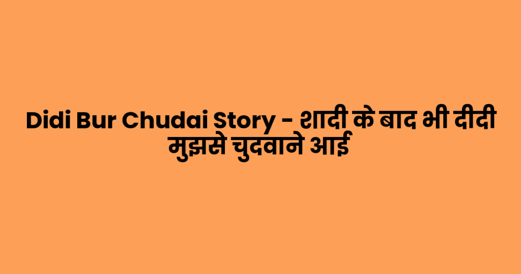 Didi Bur Chudai Story – शादी के बाद भी दीदी मुझसे चुदवाने आई