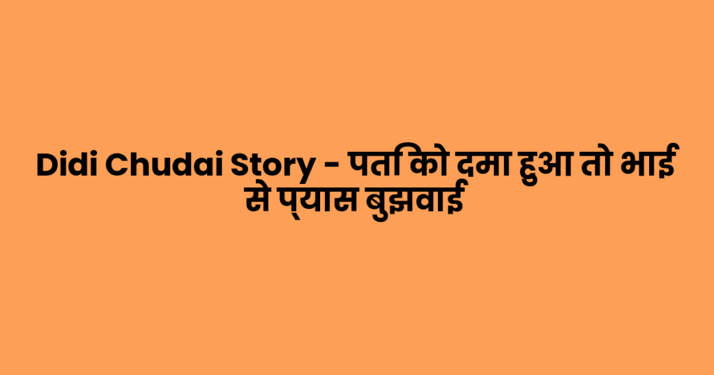 Didi Chudai Story – पति को दमा हुआ तो भाई से प्यास बुझवाई