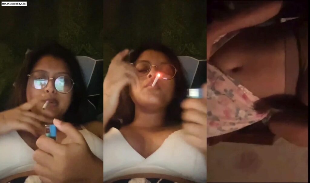Hot Bengali GF smoking and nude fucking video viral