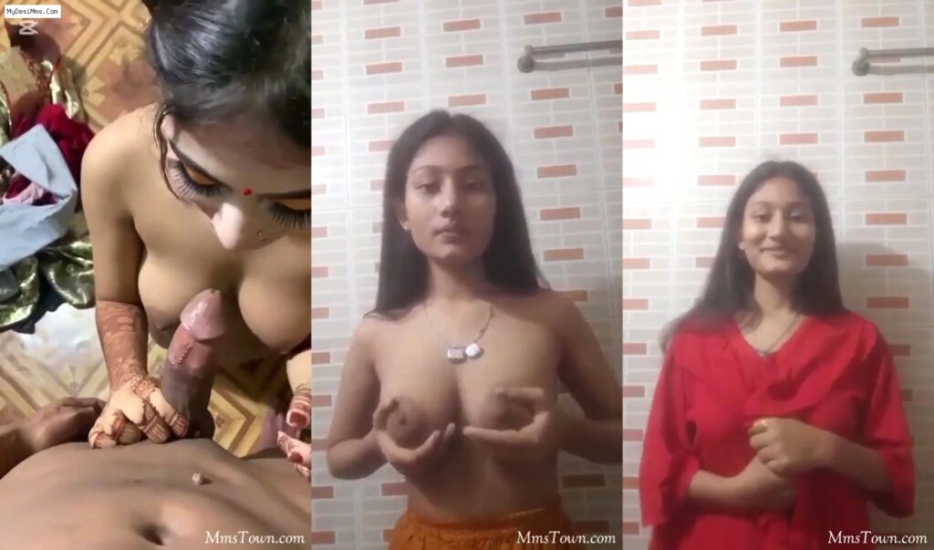 Extremely Beautiful TikToker Fully Nude Giving Blowjob Riding Fucking On Suhagrat
