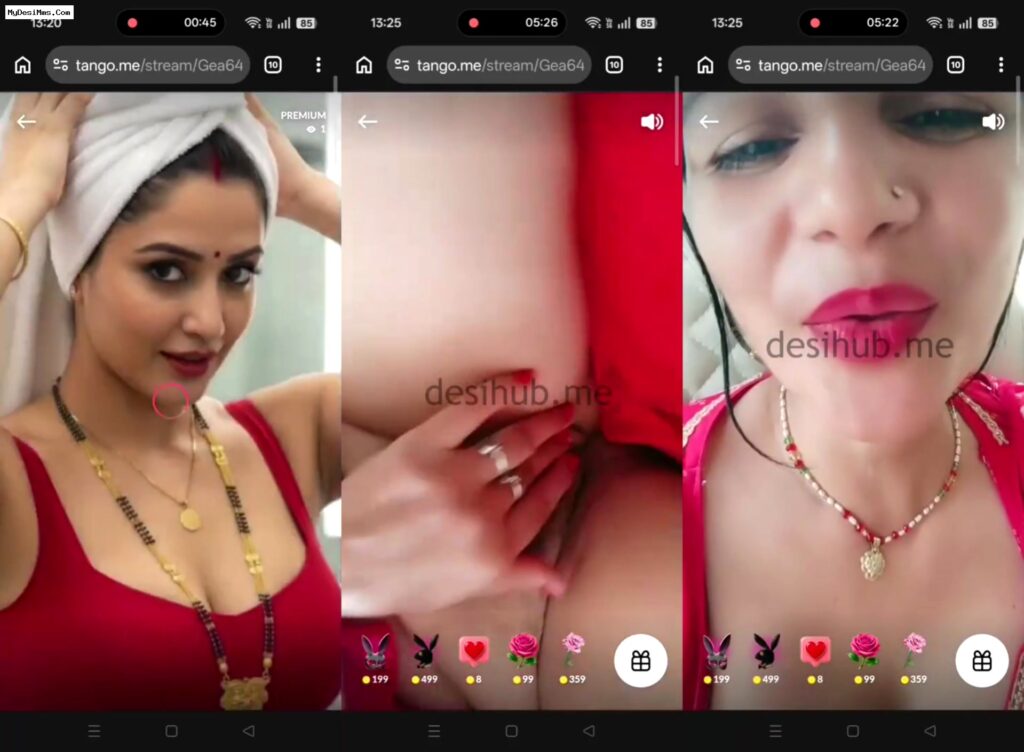 Hot Bhabhi on Tango Stripping Panties Showing Her Tight Pink Pussy and Boobs